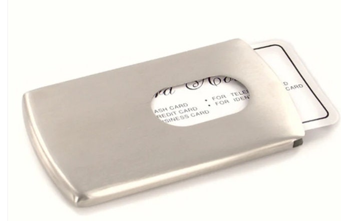 Side-Loading Stainless Steel Business Card Case Fiber Laser Engraving Products Bulk Blanks Wholesale items