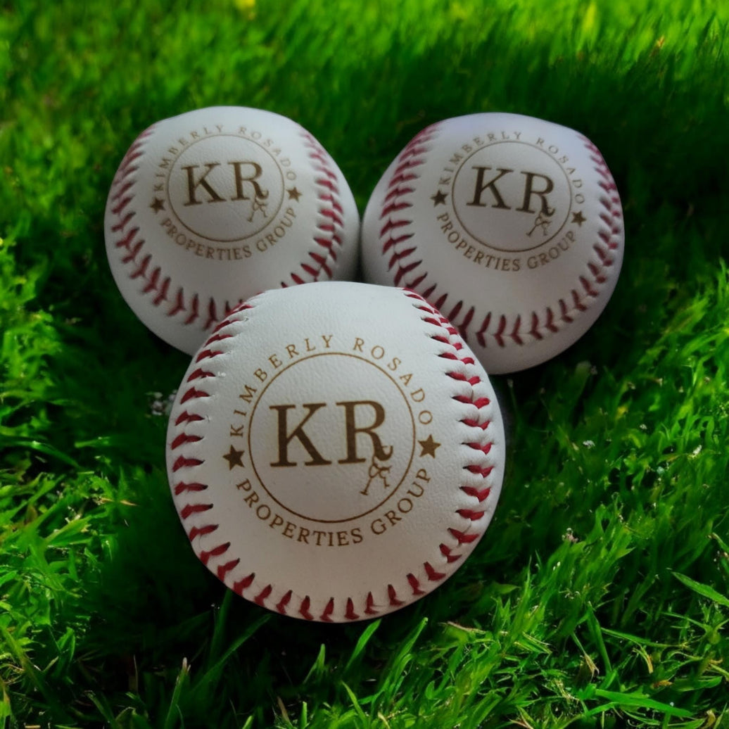 Custom Corporate Logo Baseballs - Personalized Engraved Baseballs for Corporate Gifts & Client Keepsakes, Perfect Promotional Items