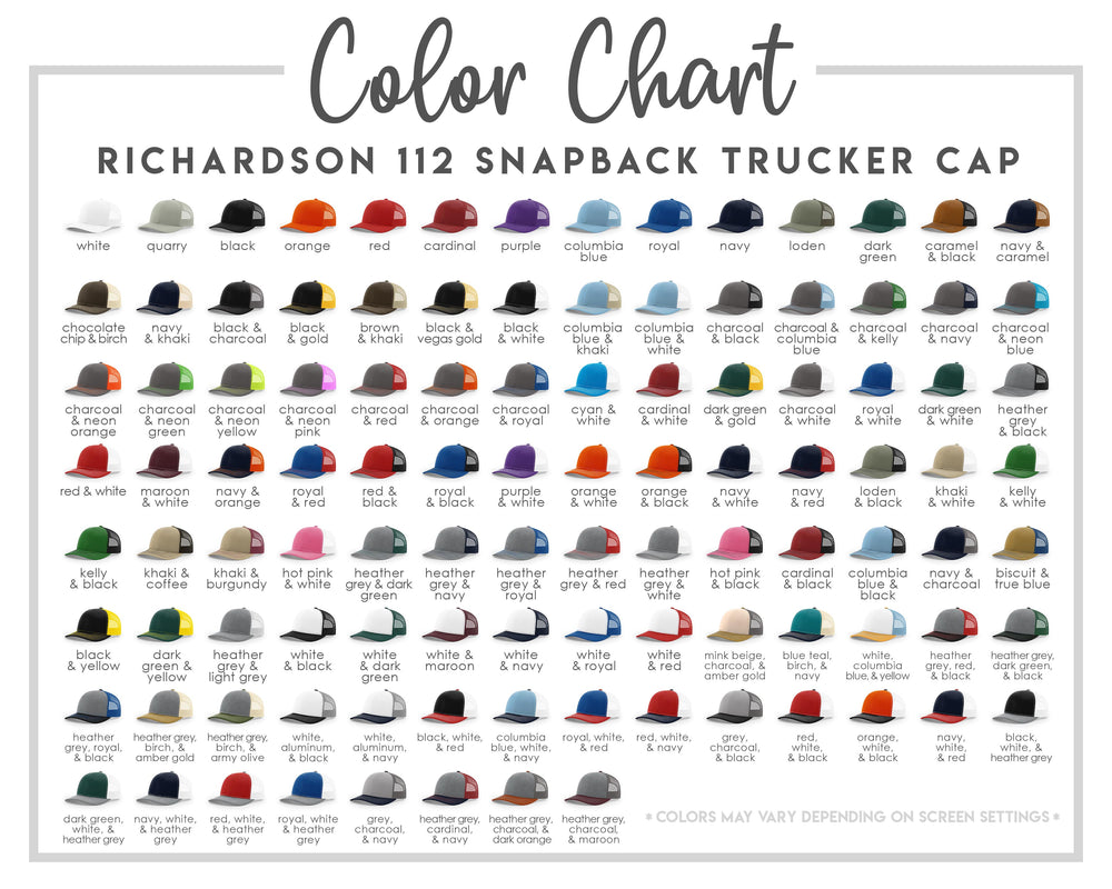Custom Logo Snapback Trucker Richardson 112