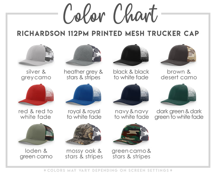 Richardson - Printed Mesh Trucker Cap - 112PM