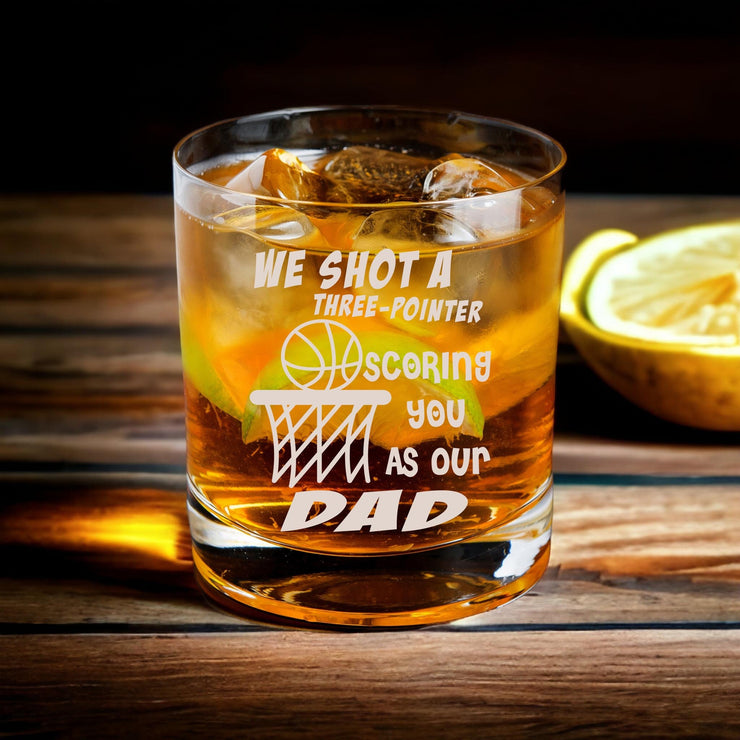 Custom Father's Day Basketball Whiskey Glass or Beer Mug