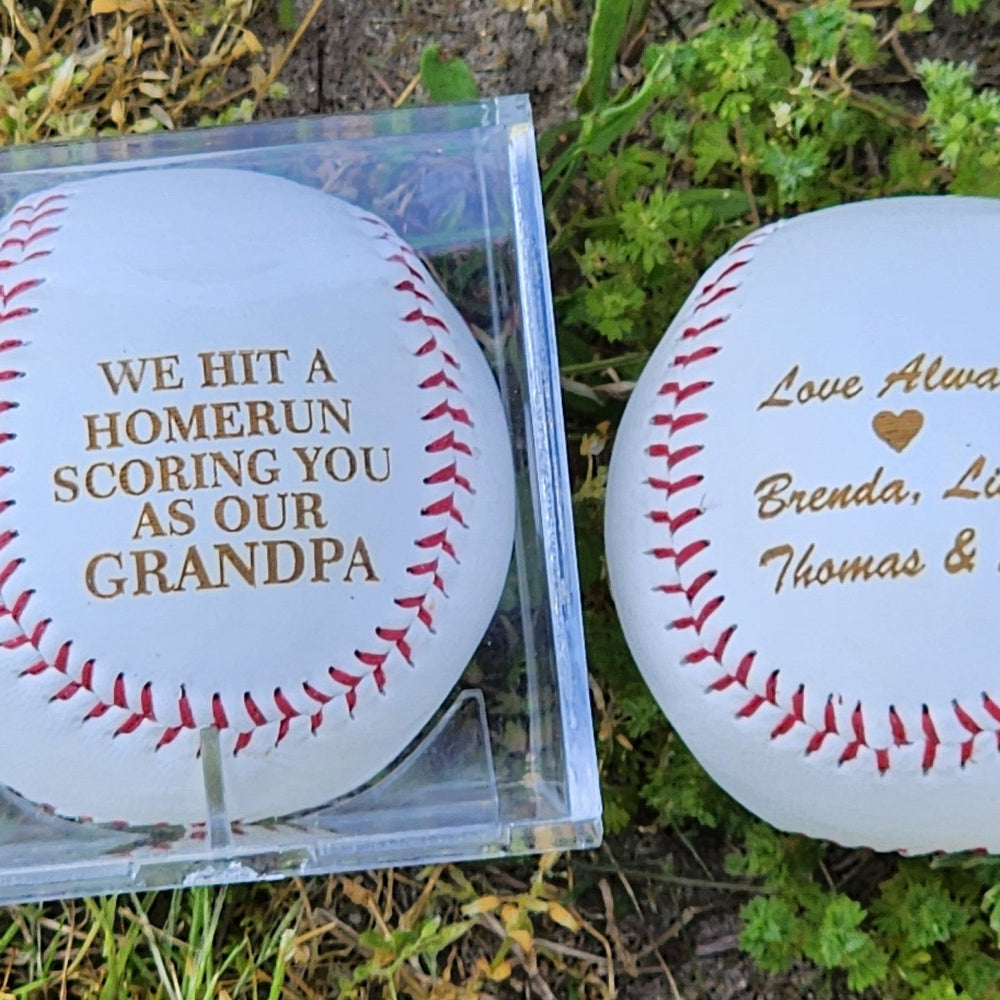 Custom Grandpa Fathers Day Baseball Gift