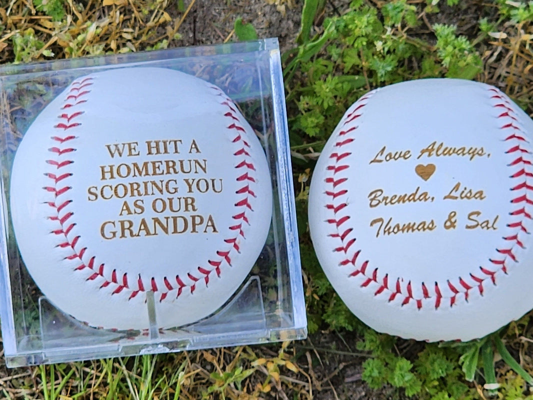 Custom Grandpa Fathers Day Baseball Gift