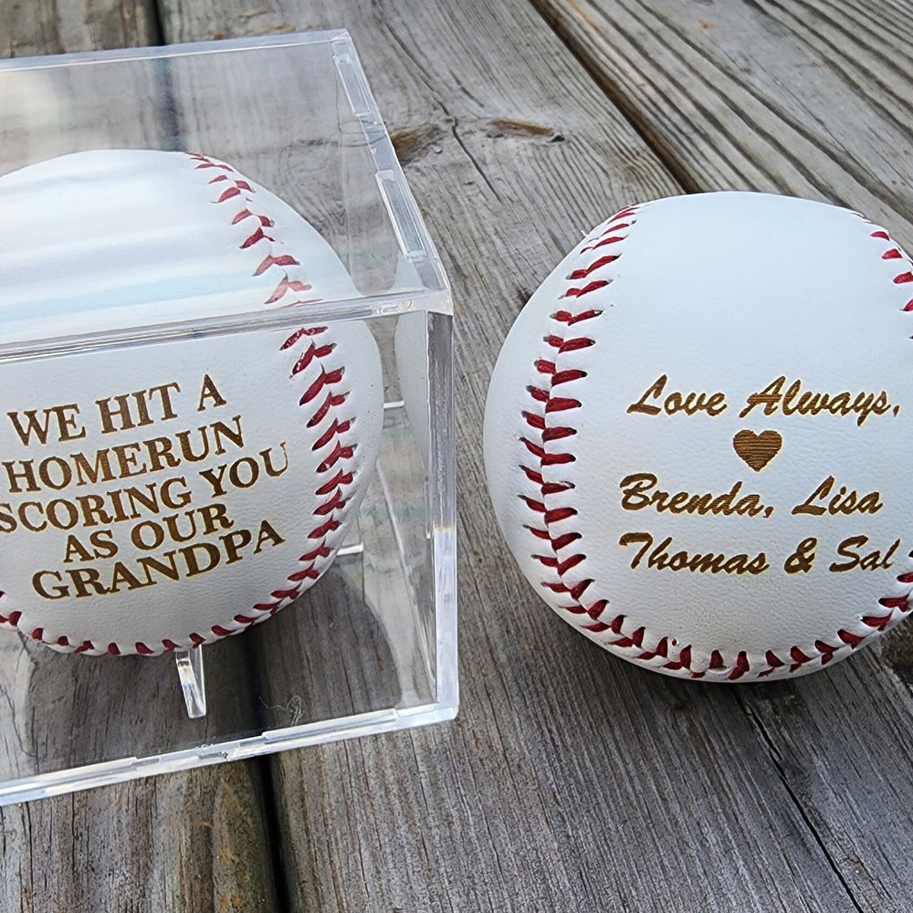 Custom Grandpa Fathers Day Baseball Gift
