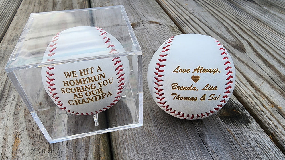 Custom Grandpa Fathers Day Baseball Gift
