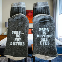 Funny Gift - Papa Is Resting His Eyes Do Not Disturb Socks