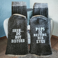 Funny Gift - Papa Is Resting His Eyes Do Not Disturb Socks