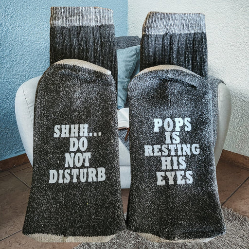 Funny Gift - Papa Is Resting His Eyes Do Not Disturb Socks