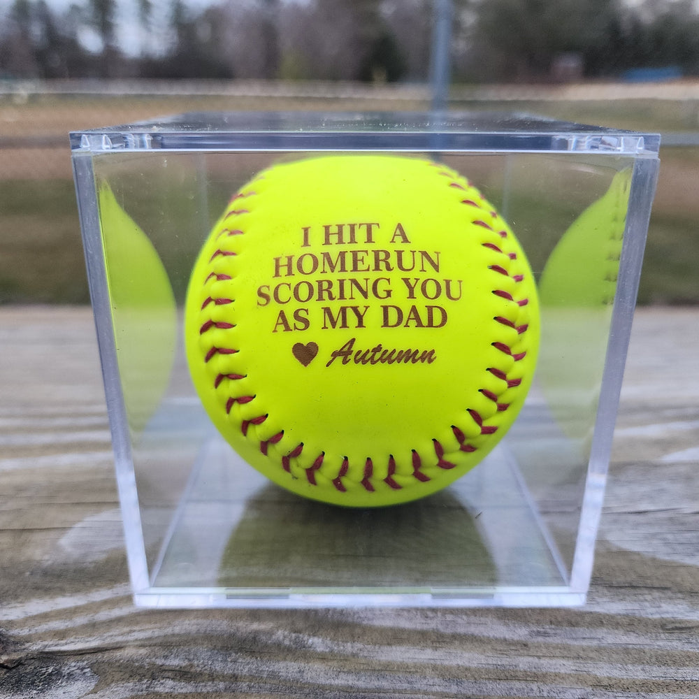 Custom Softball Gift for Dad
