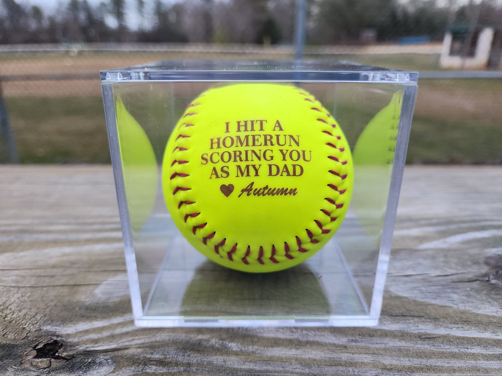 Custom Softball Gift for Dad