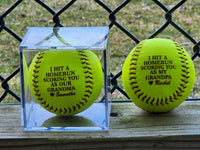 Custom Softball Gift for Dad