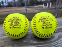 Custom Softball Gift for Dad