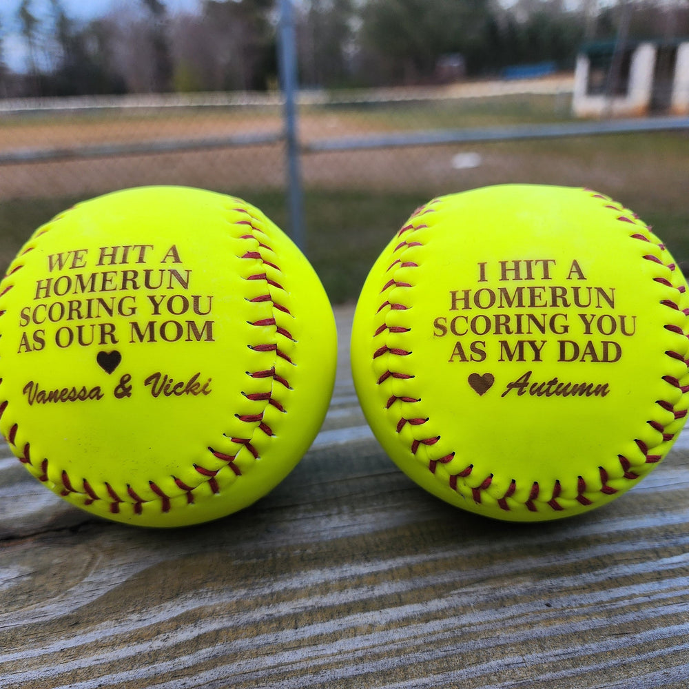 Custom Softball Gift for Dad