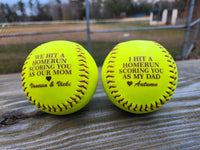 Custom Softball Gift for Dad
