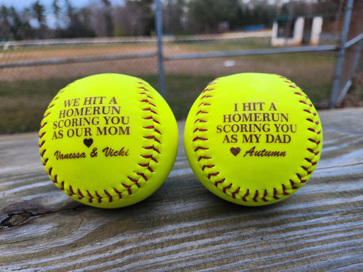 Custom Softball Gift for Dad