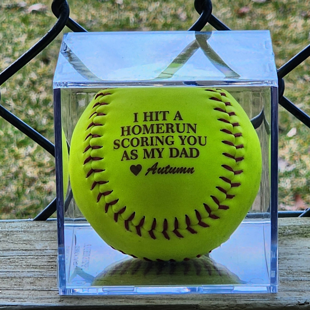 Custom Softball Gift for Dad