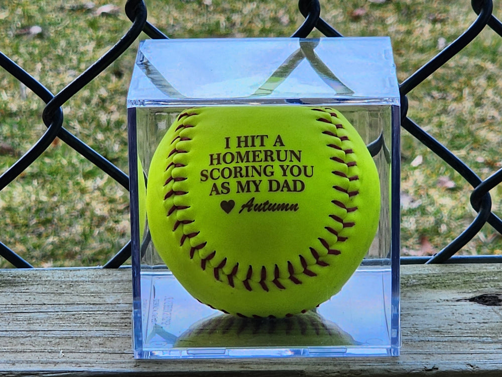 Custom Softball Gift for Dad