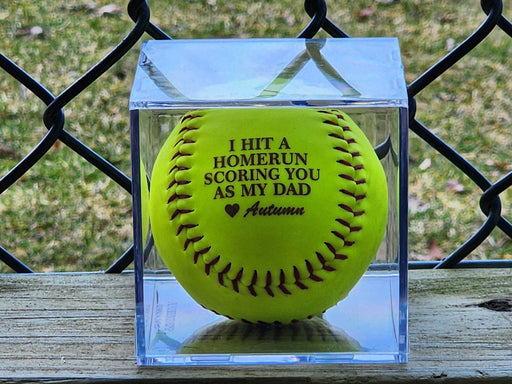 Custom Softball Gift for Dad
