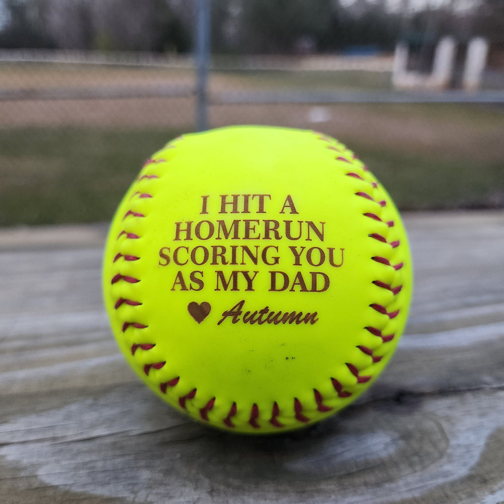 Custom Softball Gift for Dad