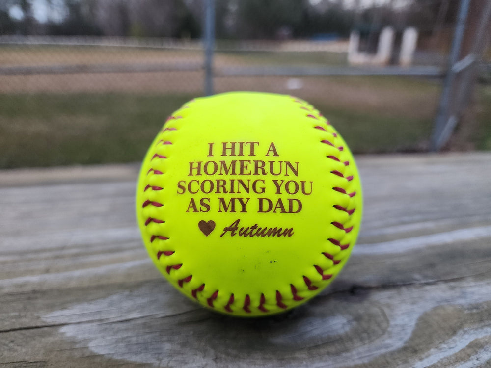 Custom Softball Gift for Dad