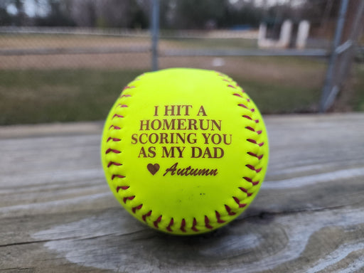 Custom Softball Gift for Dad