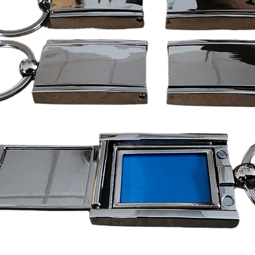 Silver Photo Locket Key Chain Fiber Laser Engraving Products Bulk Blanks Wholesale items