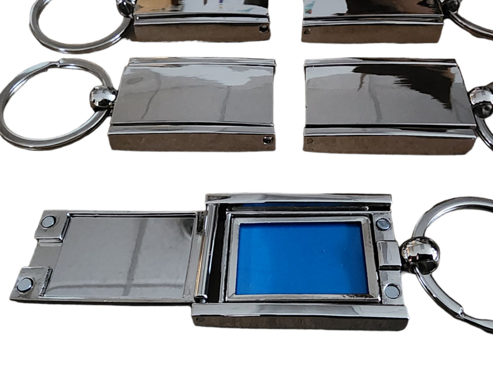 Silver Photo Locket Key Chain Fiber Laser Engraving Products Bulk Blanks Wholesale items