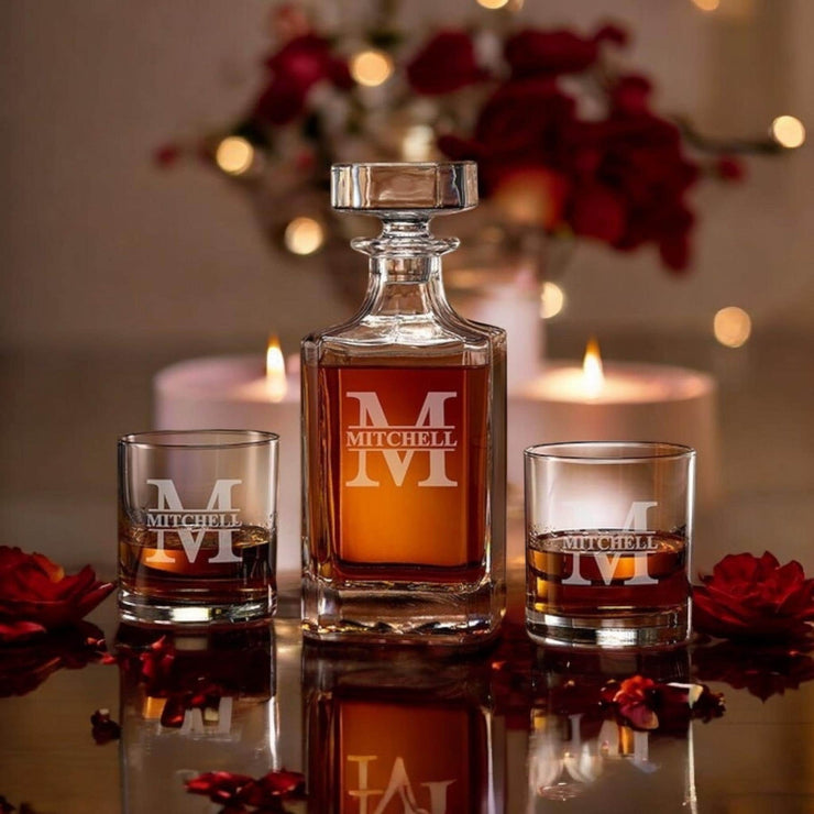 Whiskey Decanter Personalized Custom Gift Box
