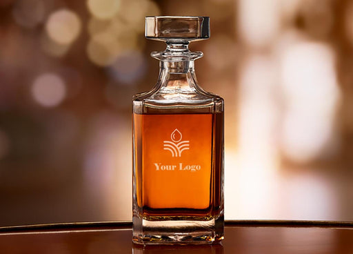 Whiskey Decanter Set - Custom Engraved Glasses for Gifts, Personalized Logo Design, Perfect for Clients & Bulk Orders