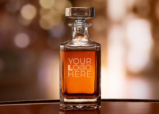 Whiskey Decanter Set - Custom Engraved Glasses for Gifts, Personalized Logo Design, Perfect for Clients & Bulk Orders