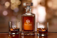 Whiskey Decanter Set - Custom Engraved Glasses for Gifts, Personalized Logo Design, Perfect for Clients & Bulk Orders