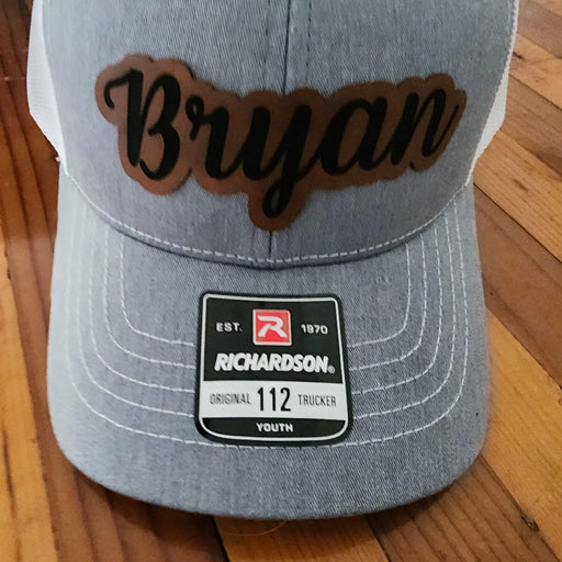 Custom Name Richardson Hat Leather Patch