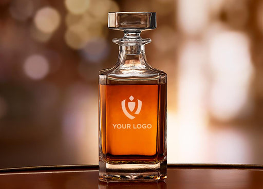 Whiskey Decanter Set - Custom Engraved Glasses for Gifts, Personalized Logo Design, Perfect for Clients & Bulk Orders
