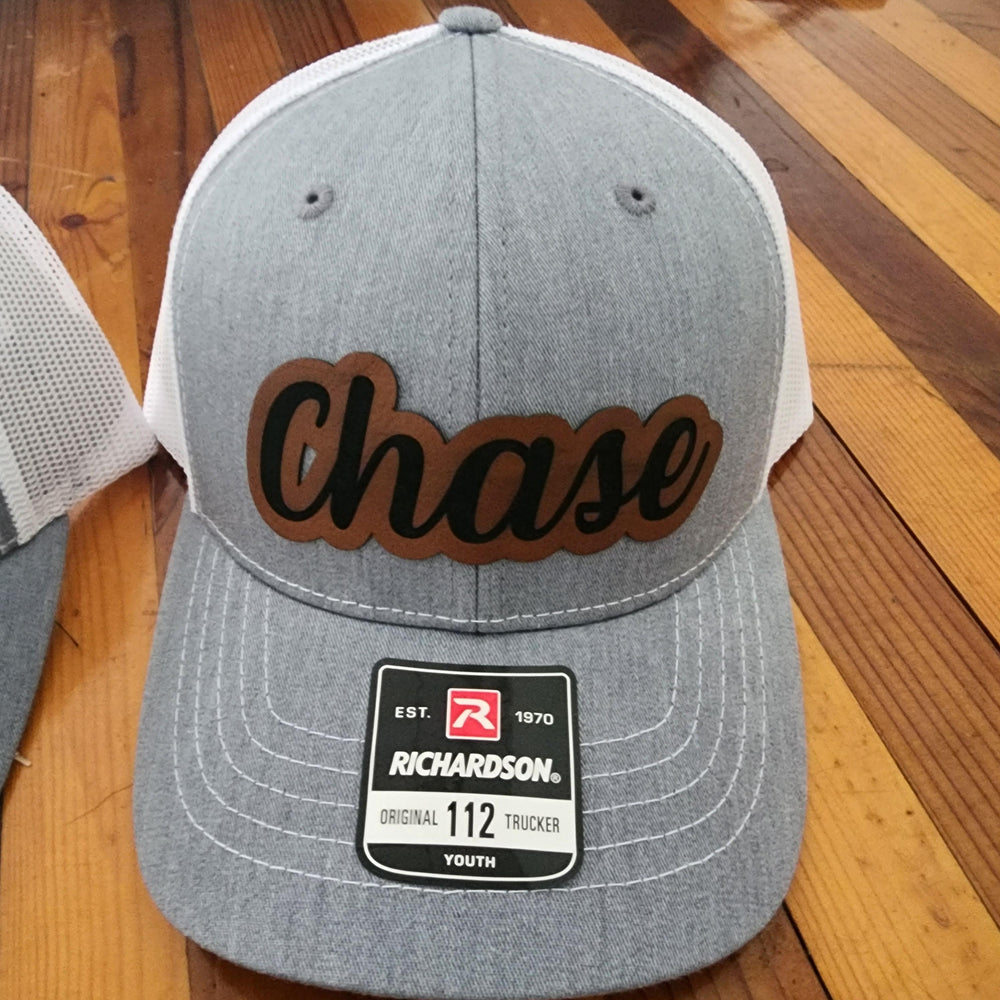 Custom Name Richardson Hat Leather Patch