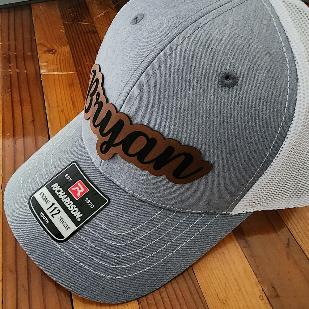 Custom Name Richardson Hat Leather Patch