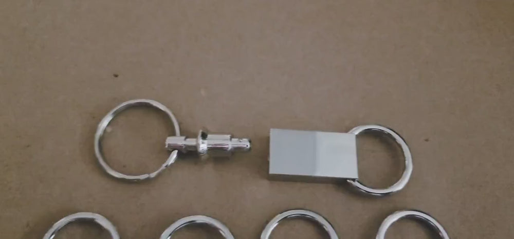 Silver Detachable Valet Keychain